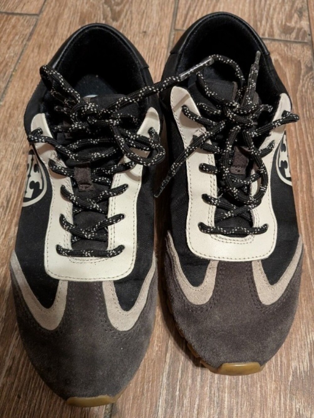 Tory Burch Black and Cream Women's Sneakers